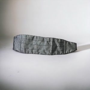 Silver Paisley Cummerbund